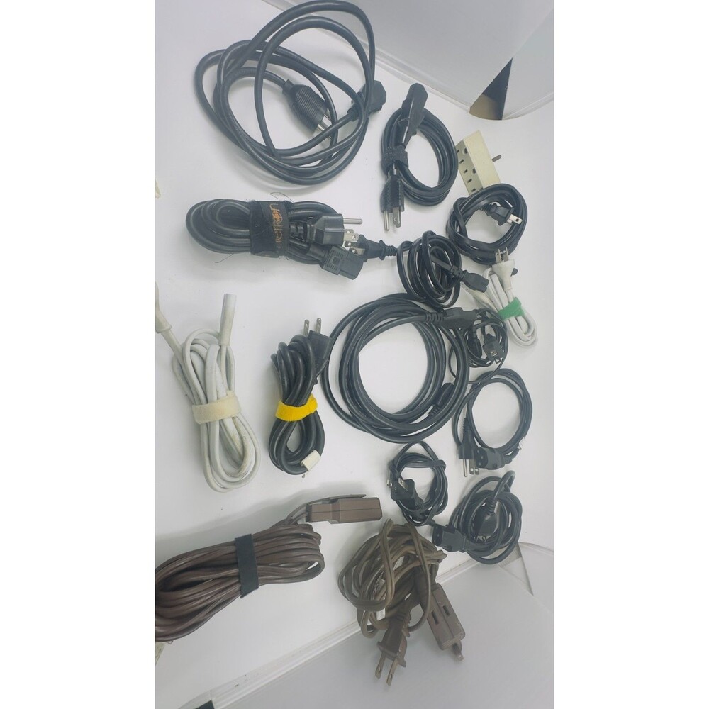 Assorted AC Power Cords Cables Lot